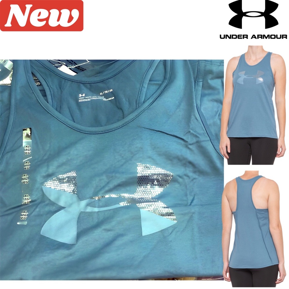 🛑CLEARANCE‼️ 🆕 Under Armour HeatGear® Graphic Big Sparkle Logo Tank